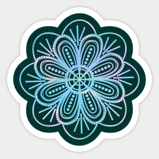 Bright Pastel Dot Mandala Sticker